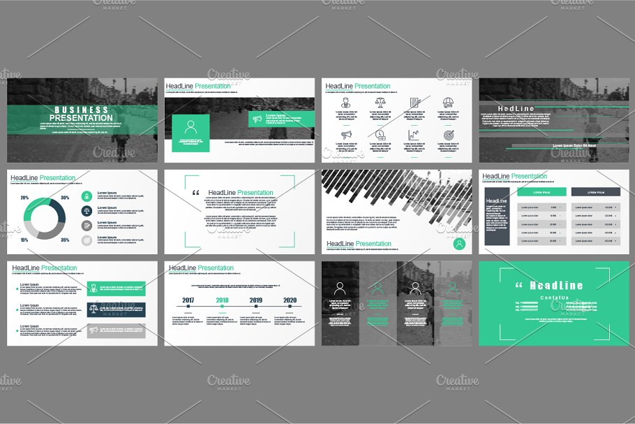 数据汇报类型信息图表PPT模板 Powerpoint Slide Templates插图(6)