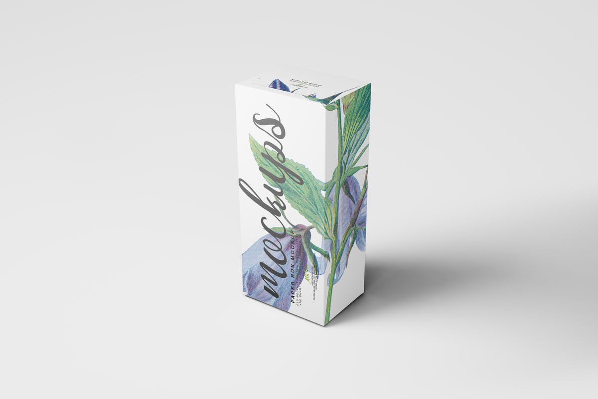 纸盒包装外观设计样机模板14 Paper Box Mockup 14插图