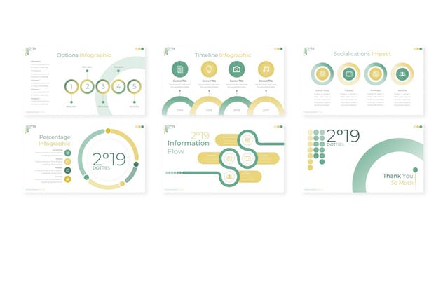 企业团队宣传演示简约风PPT幻灯片模板 2019 Dotties  – Powerpoint Template插图3