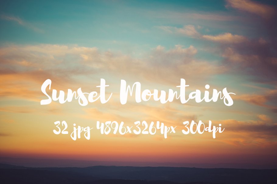 日落西山风景高清照片素材 Sunset Mountains photo pack插图