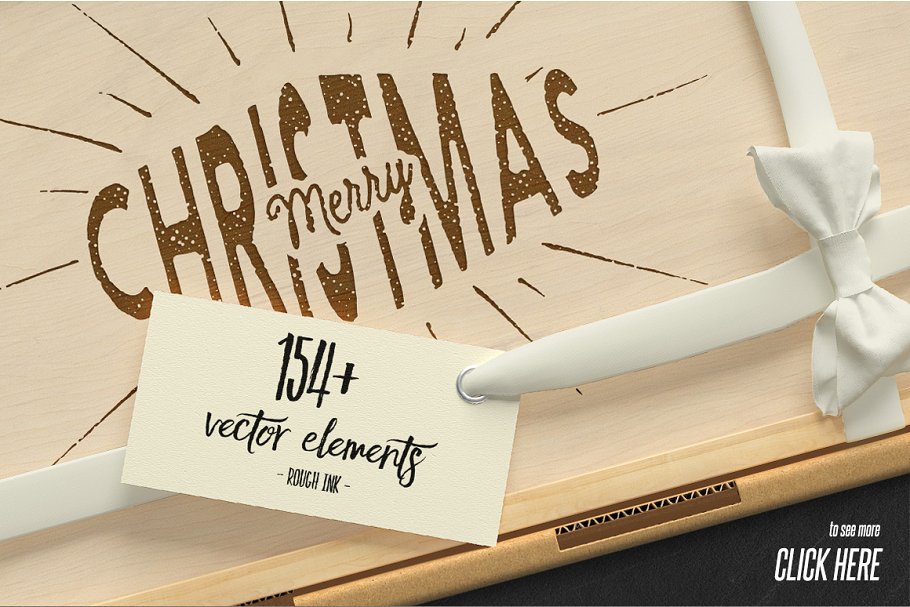 圣诞节主题设计工具包[图层样式&笔刷] Christmas Overlays Creator 154+插图2