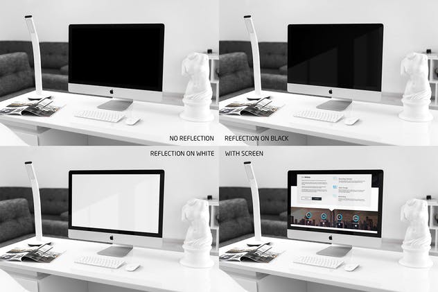 iMac简约办公桌面样机 iMac Desk Mock-Up插图(4)