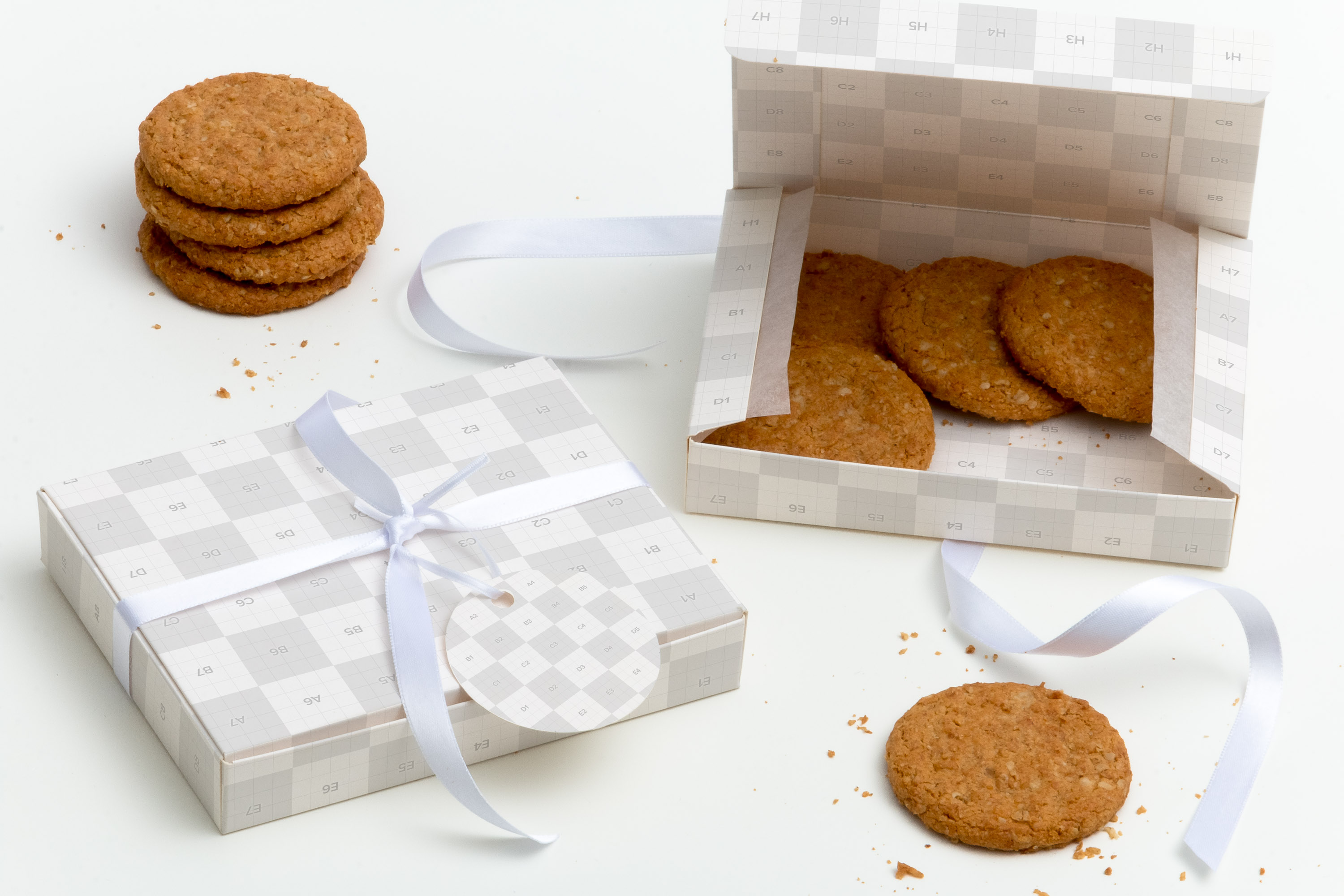 甜品外带包装盒外观设计样机模板01 Sweet Box Mockup 01插图2