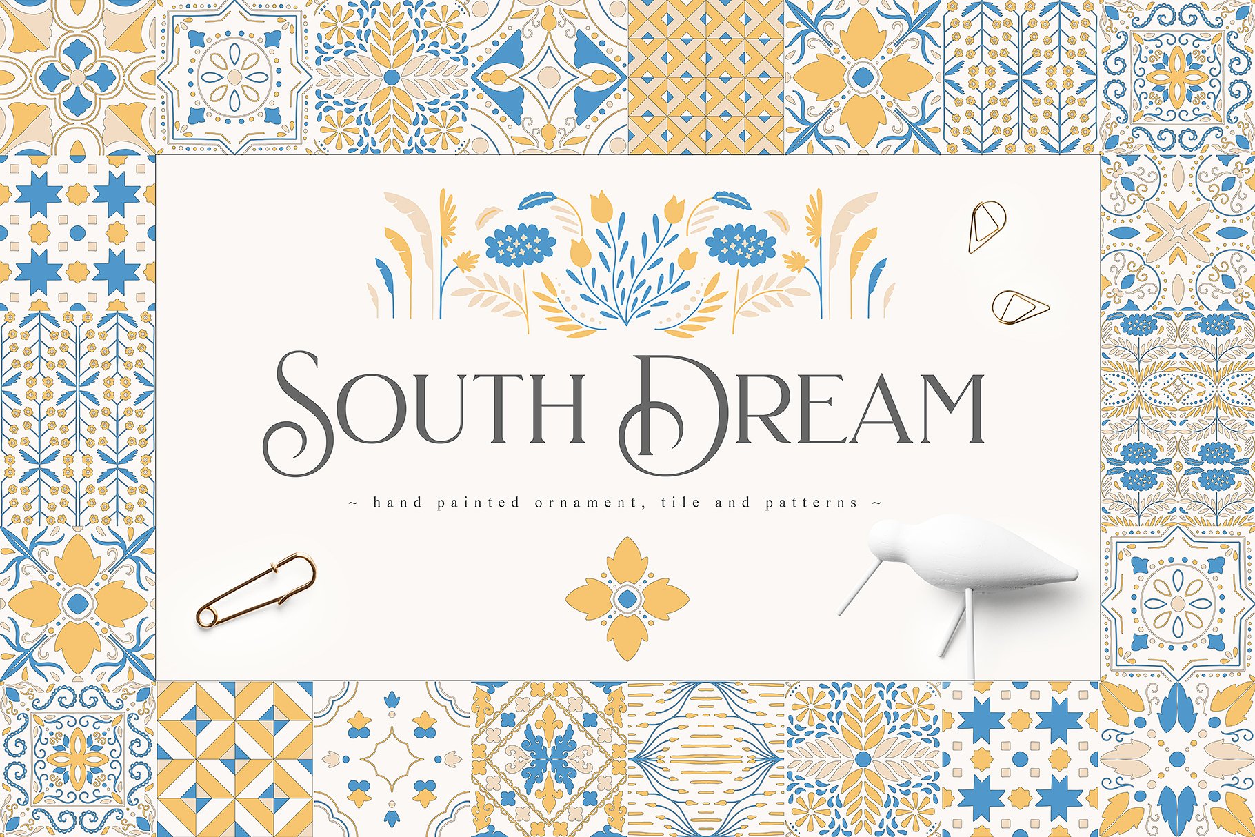 梦幻手绘复古花式纹理 South Dream Hand Painted Collection插图