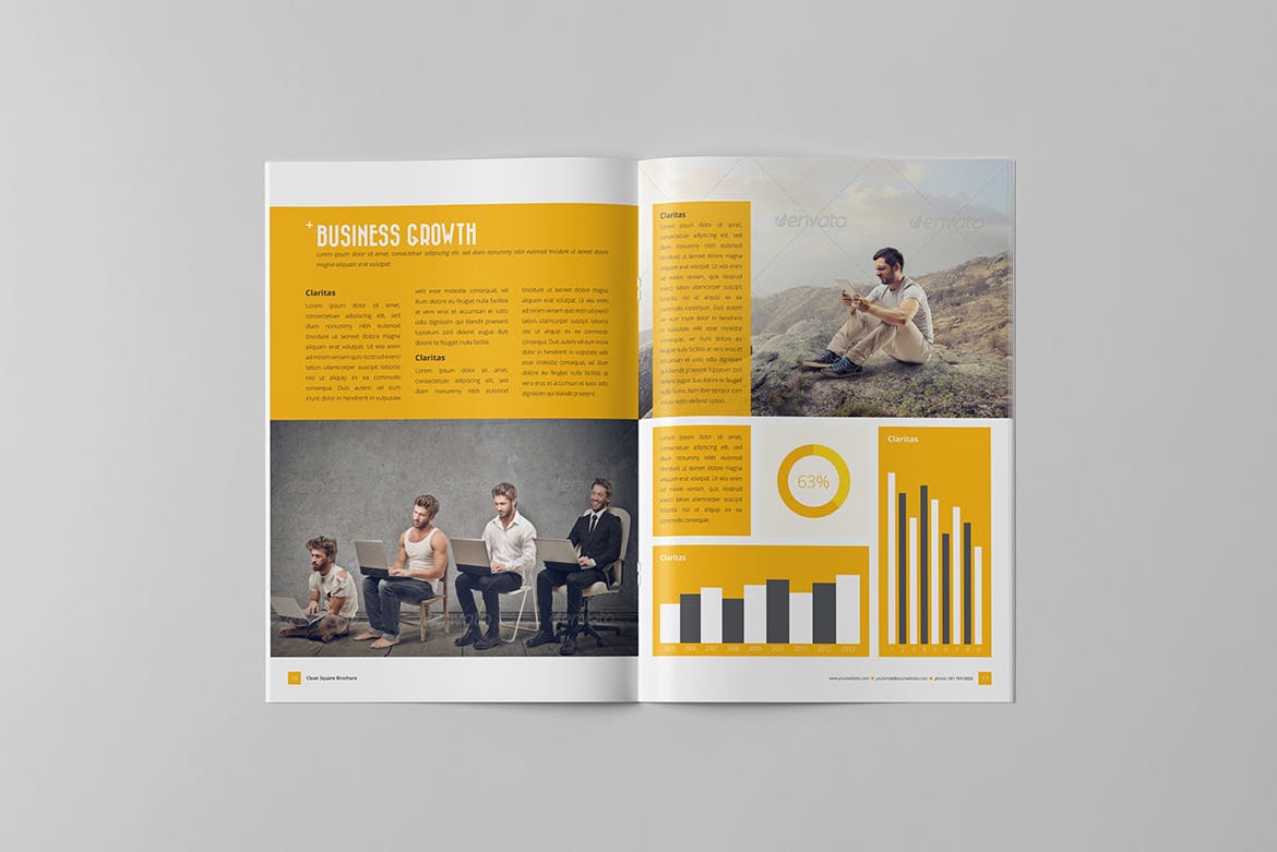 经典通用企业简介宣传画册设计模板 Business Brochure插图8