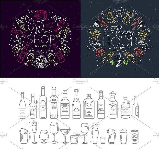 酒与酒精相关图标集 Alcohol icons插图(6)