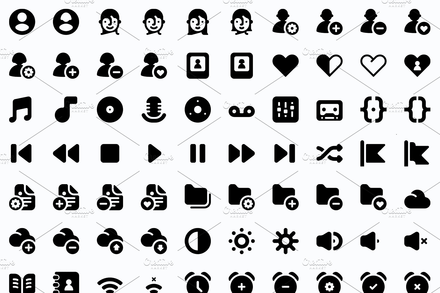 2200枚圆形实心图标 Roundies 2200 Solid Icons插图(25)