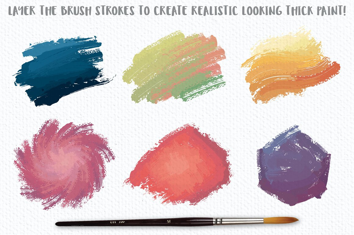 令人惊叹的油画AI笔刷 Outstanding Oil Paint Brushes插图3
