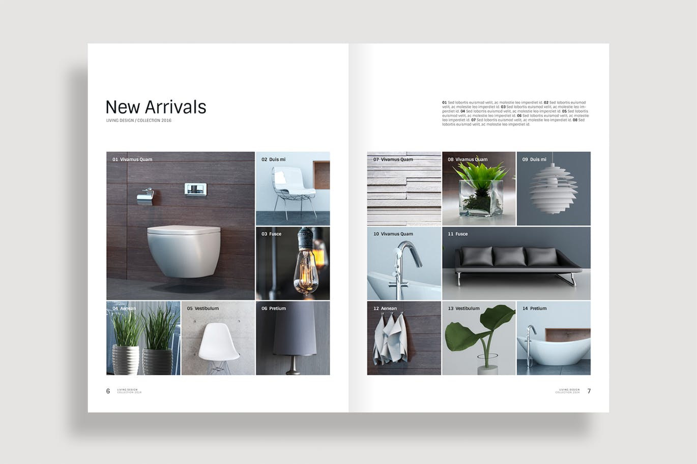 生活家居品牌产品目录/画册设计模板 Living Design – Product Catalog Template插图3