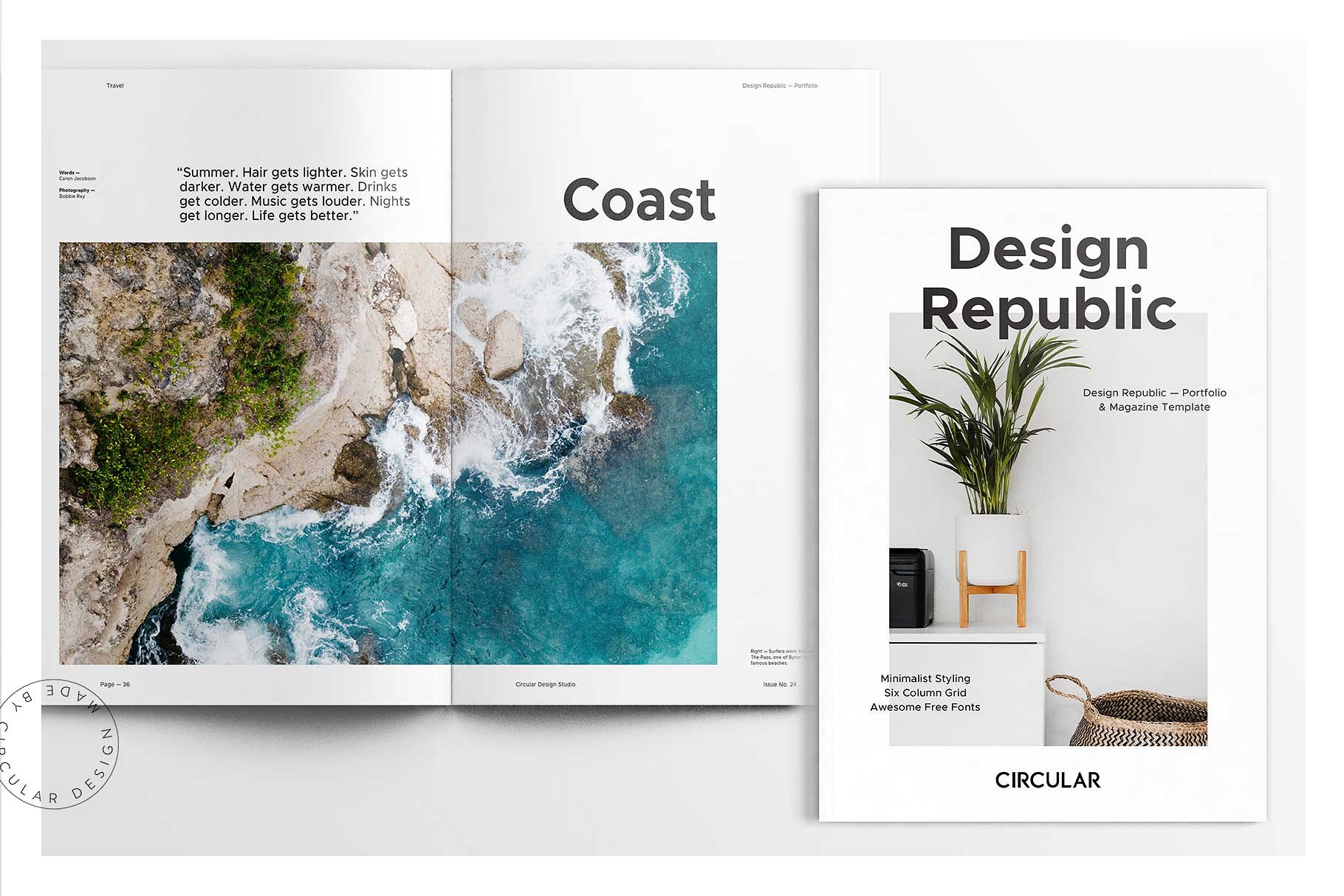 大洋岛下午茶：时尚简约风格的画册手册宣传册楼书InDesign设计模板插图4