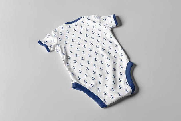 婴儿连体衣服装样机 Baby Bodysuit Mock-up插图5