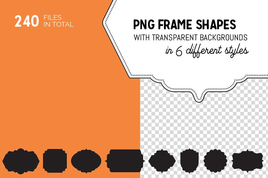 40款复古风格边框图形v1 40 Frame Shapes (Volume 1)插图(2)