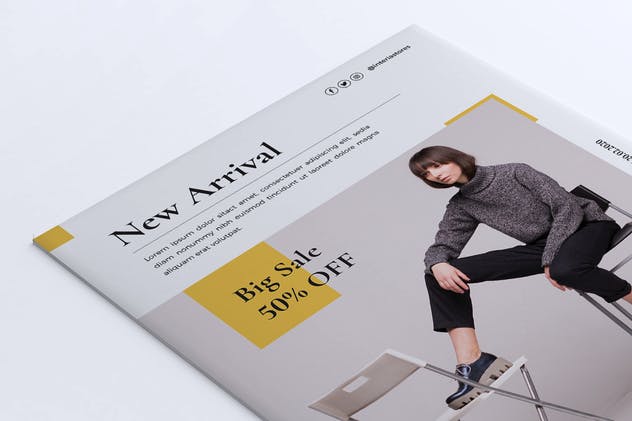 时尚服饰品牌故事海报设计模板 NIRVANA Fashion Store Flyer插图(1)