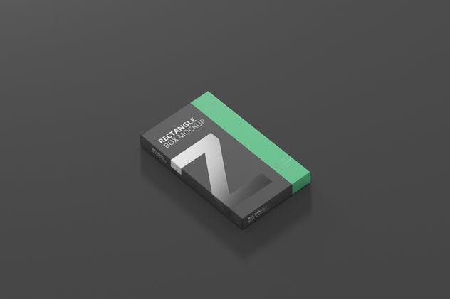 中号扁平矩形药盒包装样机 Box Mockup – Medium Size Flat Rectangle插图(2)