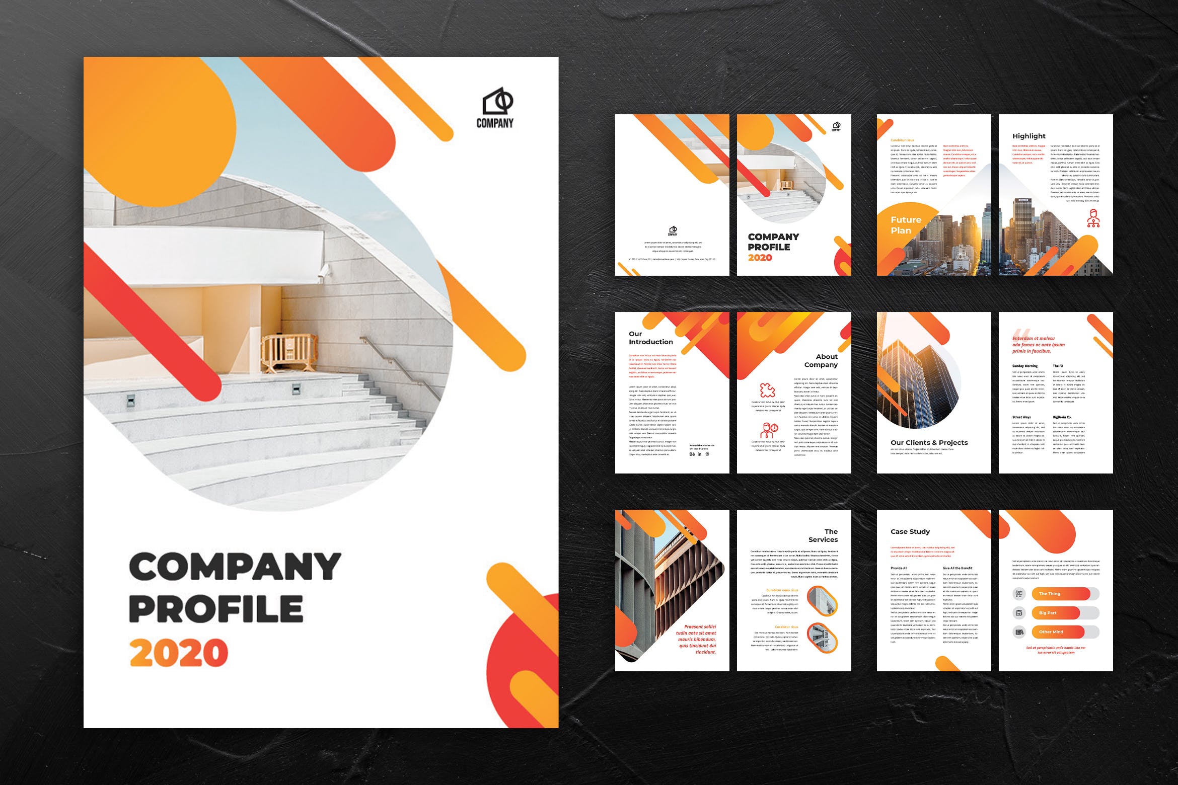 2020新款企业画册彩页设计模板 Company Profile插图