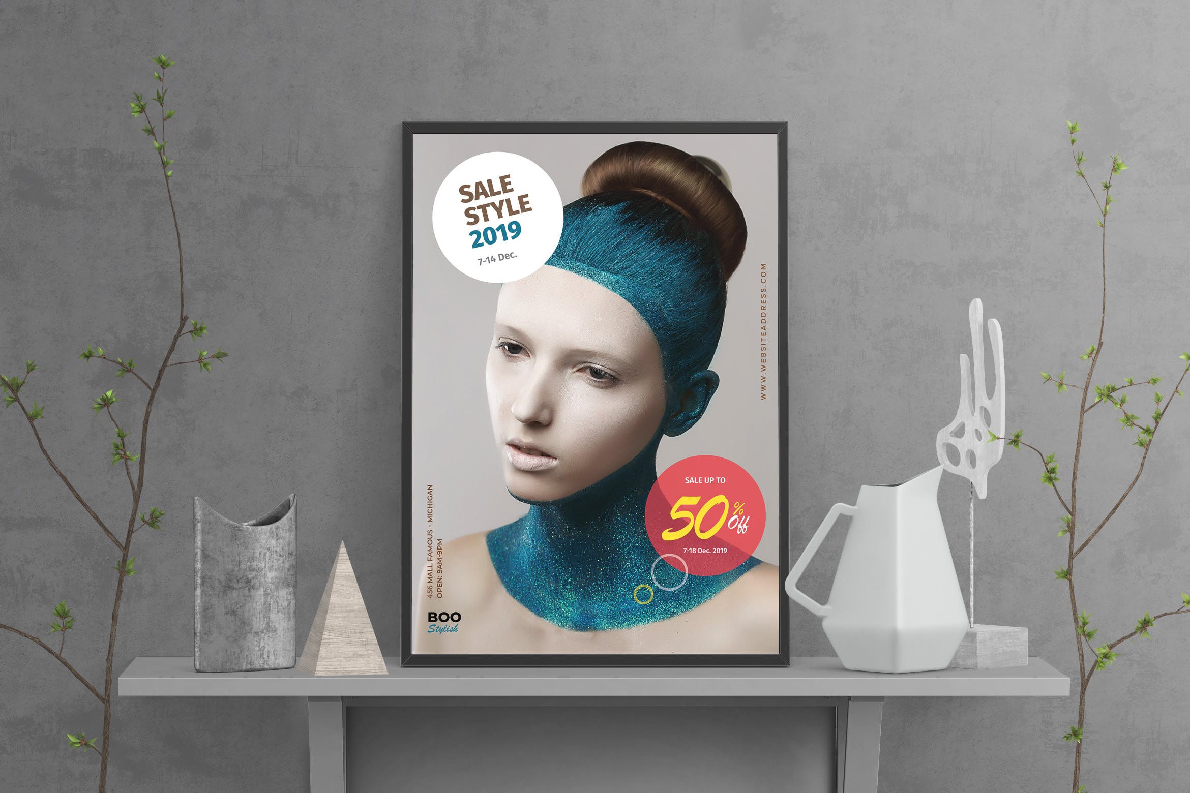 SPA美容院促销活动海报设计模板 Beauty Sale Poster插图