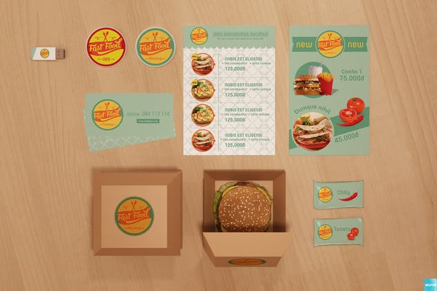快餐店餐厅广告招牌商标样机 The Mockup Branding For Fast Food Outlets插图(7)