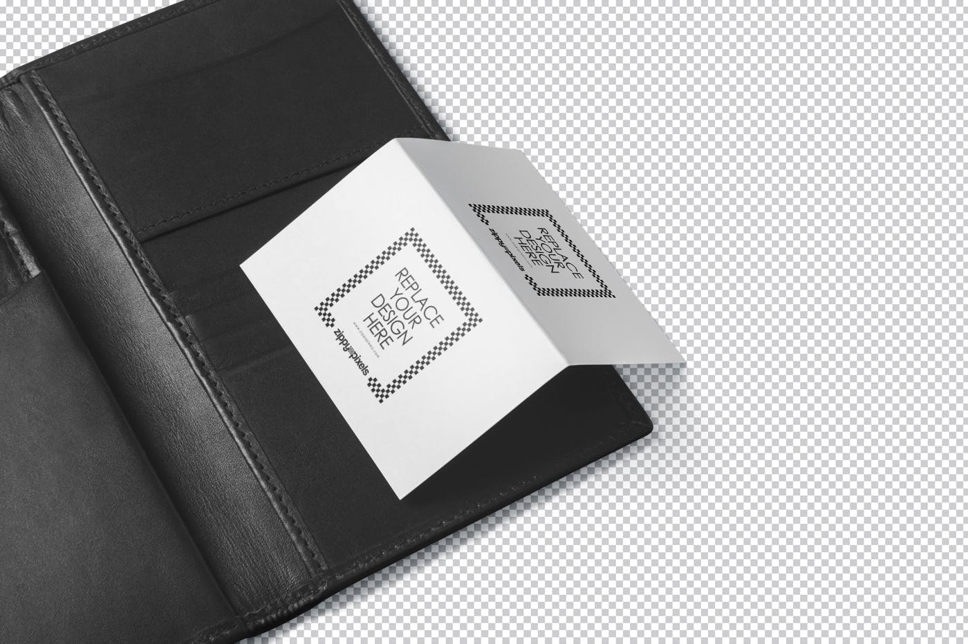 折叠式名片设计效果图样机PSD模板 Two Fold Business Card Mockups插图(6)