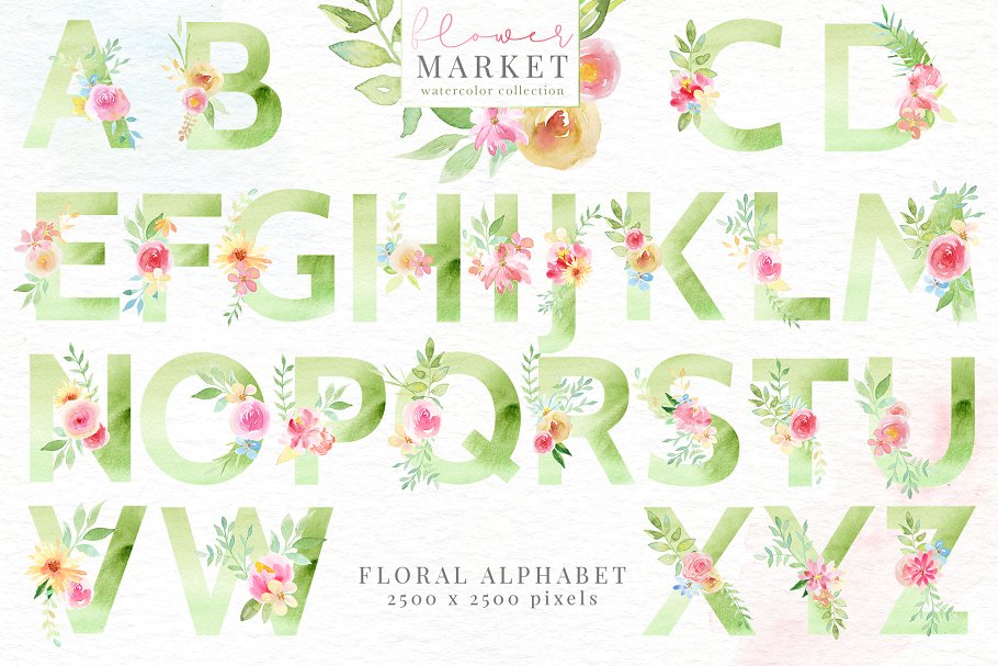 花卉市场水彩素材收藏[1.15GB] Flower Market Watercolor Collection插图(9)