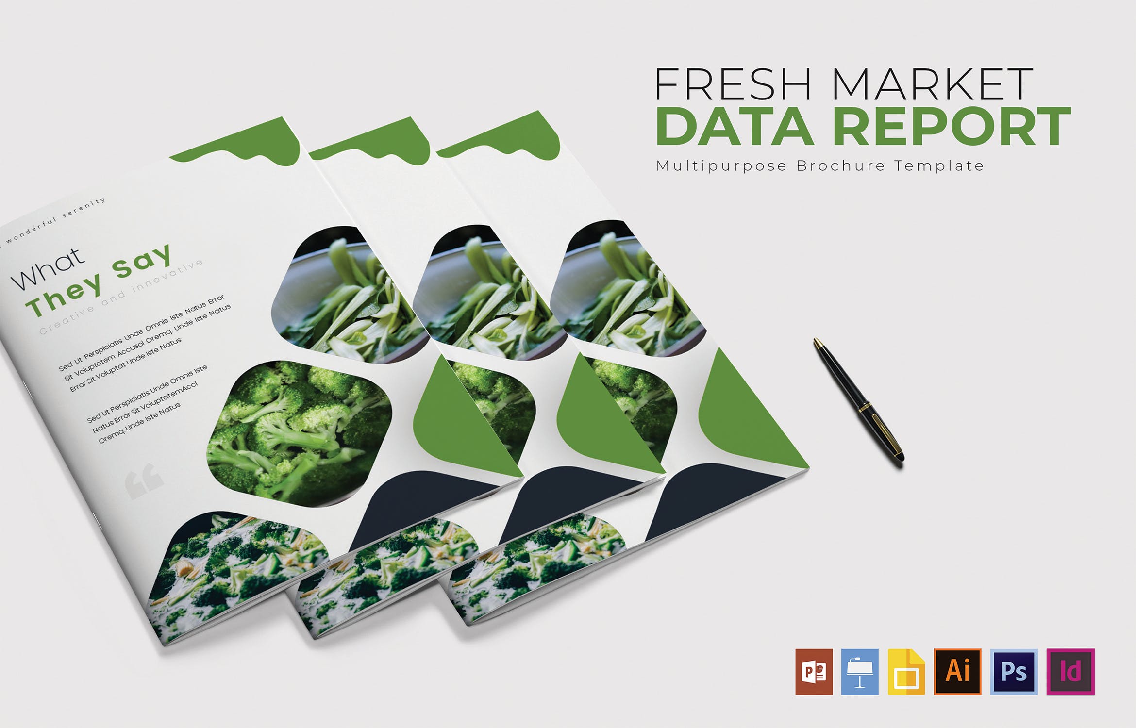 生鲜市场分析数据报告画册设计模板 Fresh Market Data | Report  Template插图(3)