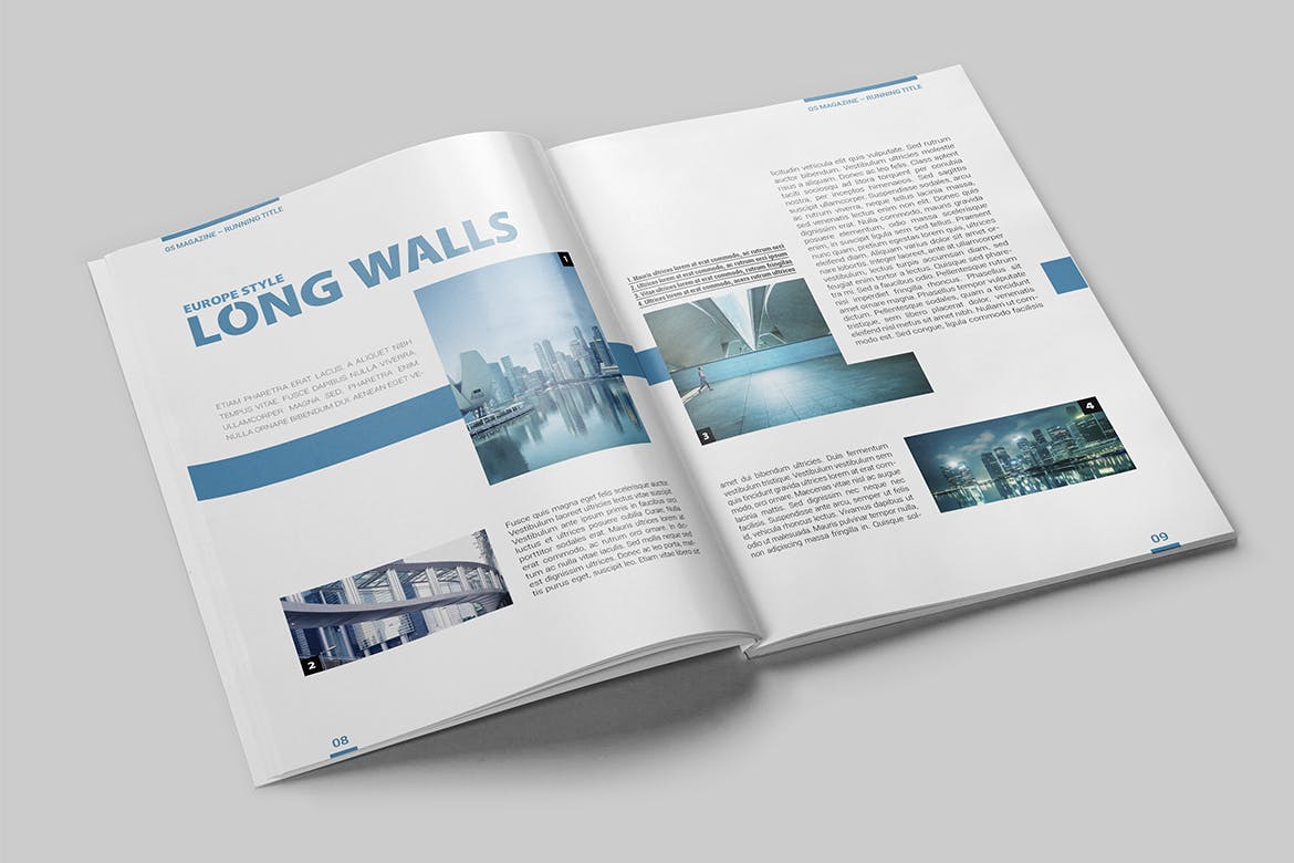 建筑设计主题杂志设计INDD模板 Magazine Template插图(3)