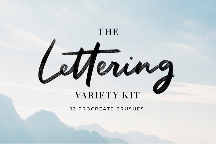 12款手写字体笔刷 [for Procreate] Procreate Brushes Lettering Variety插图