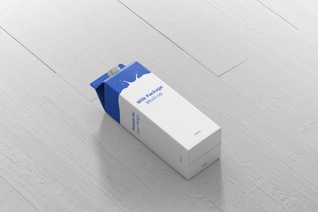 果汁/牛奶纸盒包装盒样机 Juice / Milk Mockup – 1L Carton Box插图(6)