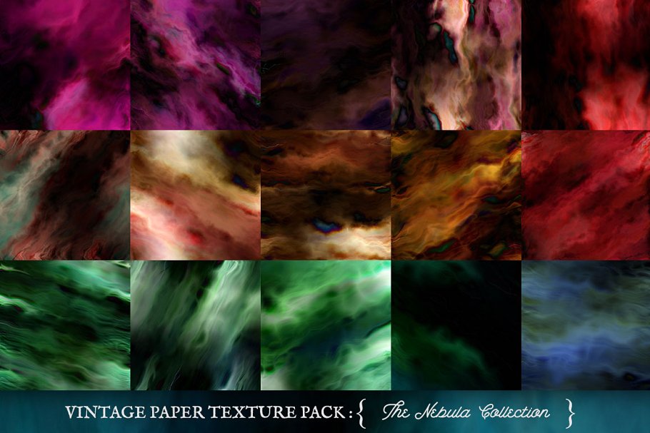 柔和的油画彩绘混合纸张纹理 Painted Paper Textures Nebula插图1