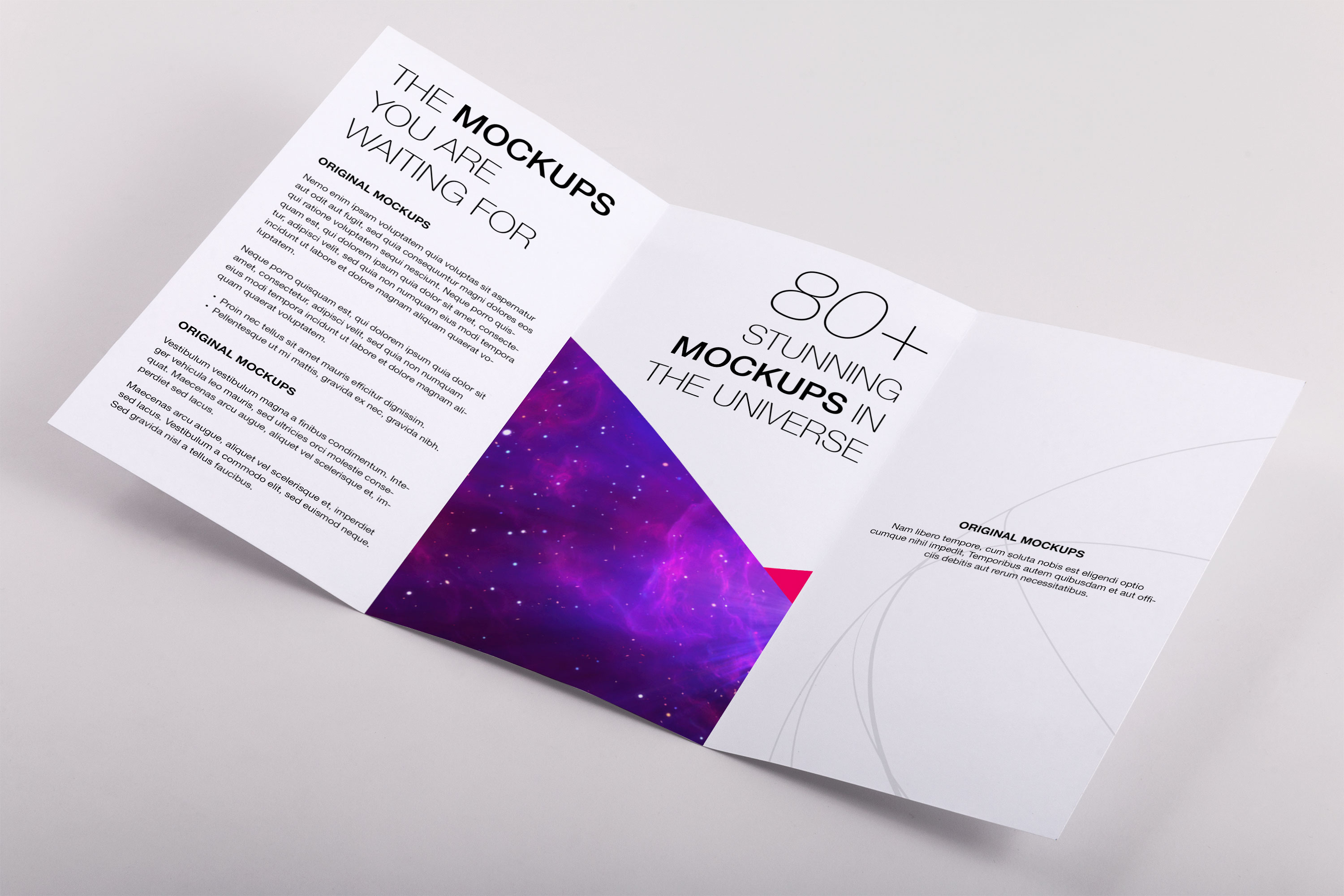 三折小册子传单设计PSD样机模板03 Legal Trifold Brochure PSD Mockup 03插图