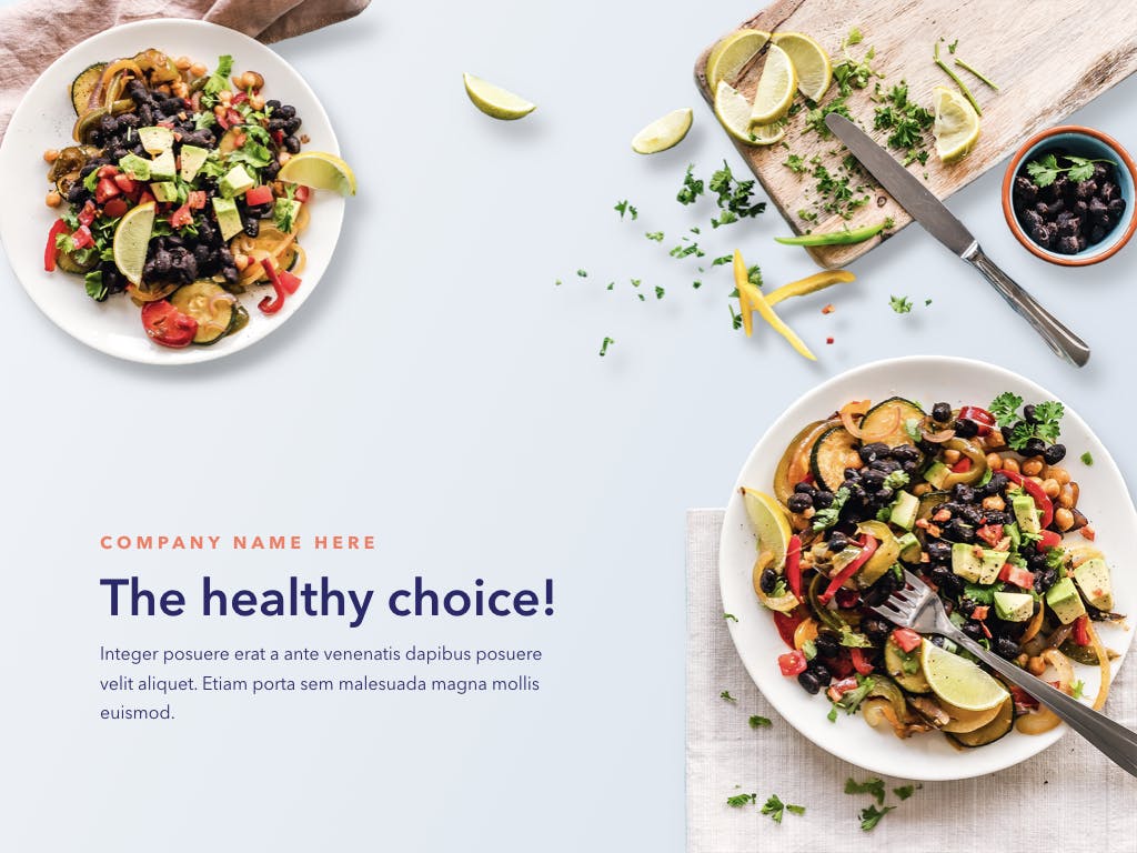 营养与健康饮食主题PPT幻灯片模板 Nutritious PowerPoint Template插图(1)