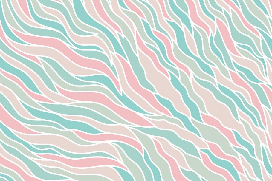 不规则波浪线无缝纹理 Waves Seamless Patterns Pro插图(2)