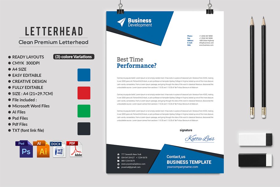 10款企业品牌信笺模板 Letterhead Bundle插图4