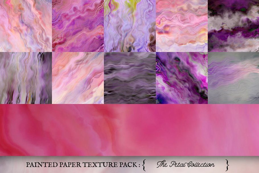 彩绘油画纸张花瓣纹理 Painted Paper Textures Petal插图(3)