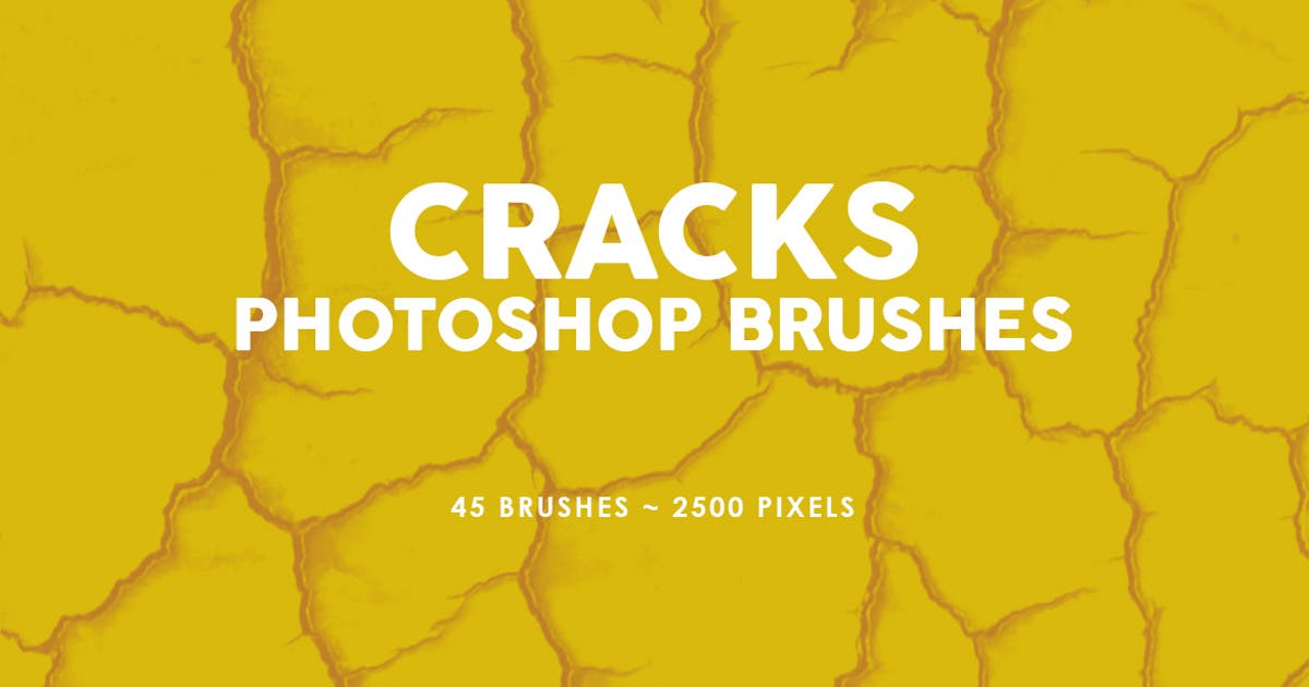 45个逼真裂纹PS印章笔刷合集 45 Cracks Photoshop Stamp Brushes插图