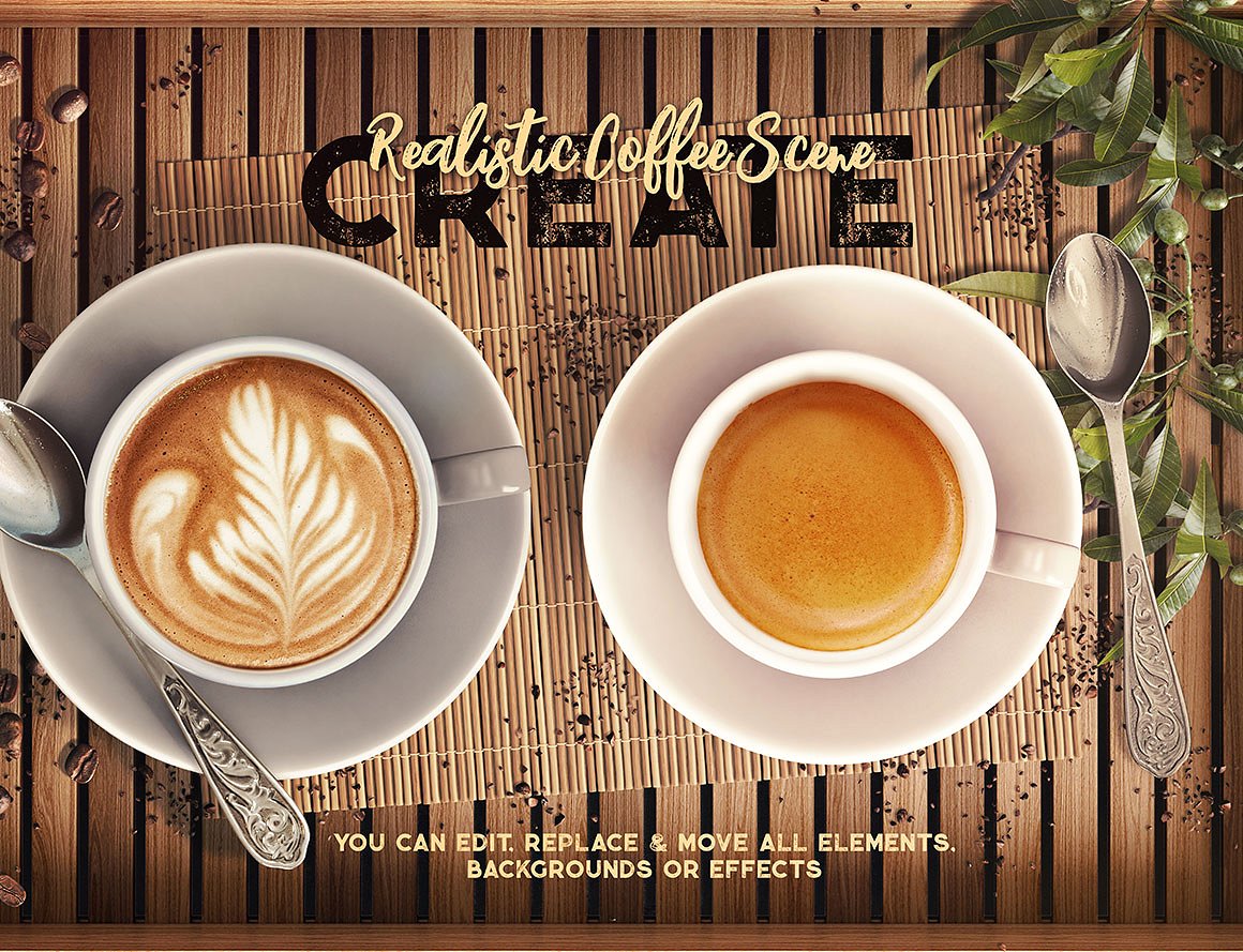 高品质的咖啡&咖啡师展示模型Mockups下载[png,jpg,otf,tif]插图(3)