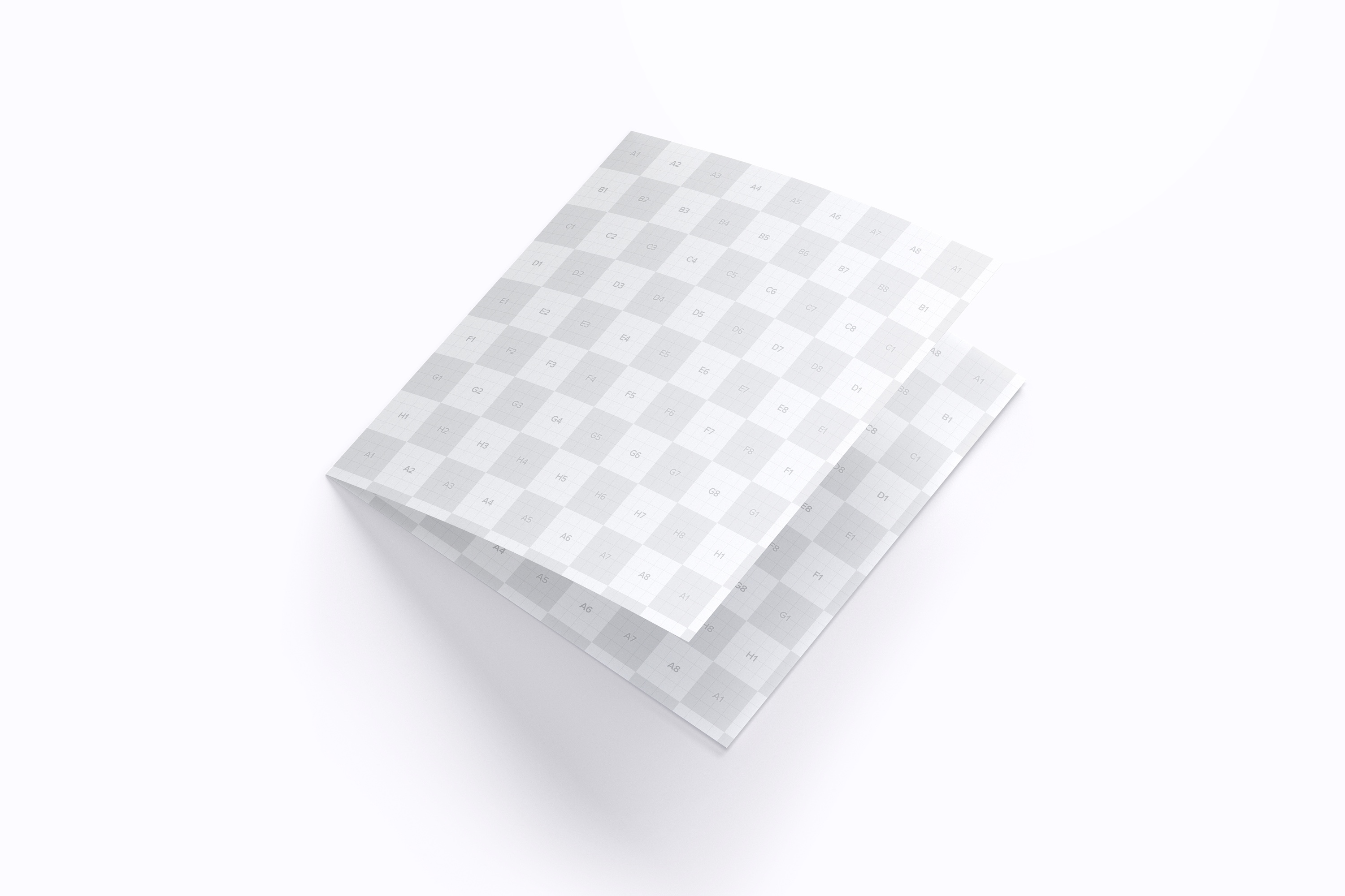 方形折页宣传册宣传单设计样机01 Square Bi Fold Brochure Mockup 01插图2