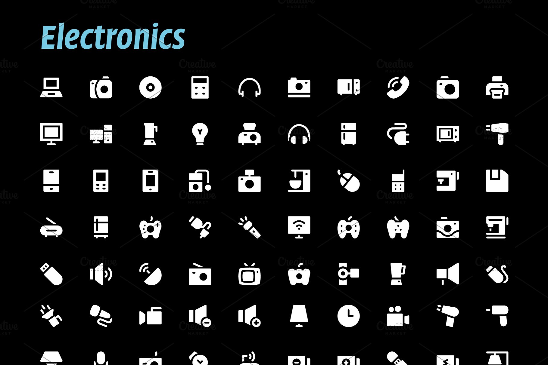 7930枚字形图标大礼包 7930 Glyph Icons插图(10)