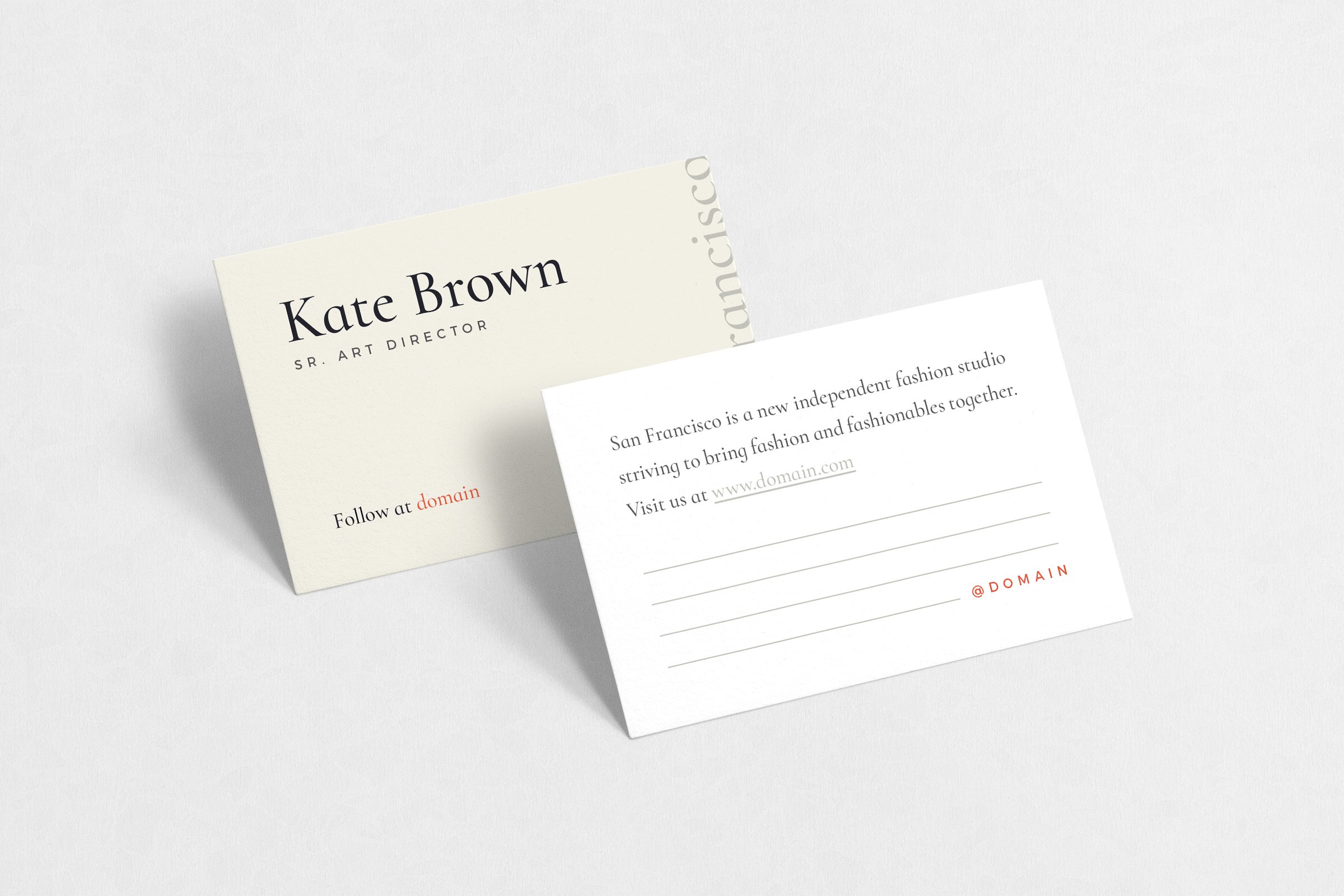 极简主义企业名片设计模板1 San Francisco Business Cards插图(3)