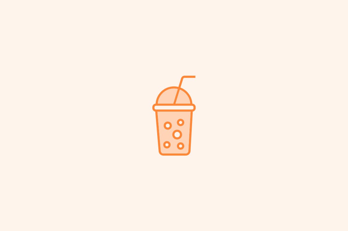 15枚泡茶主题矢量图标素材 15 Bubble Tea Icons插图(2)