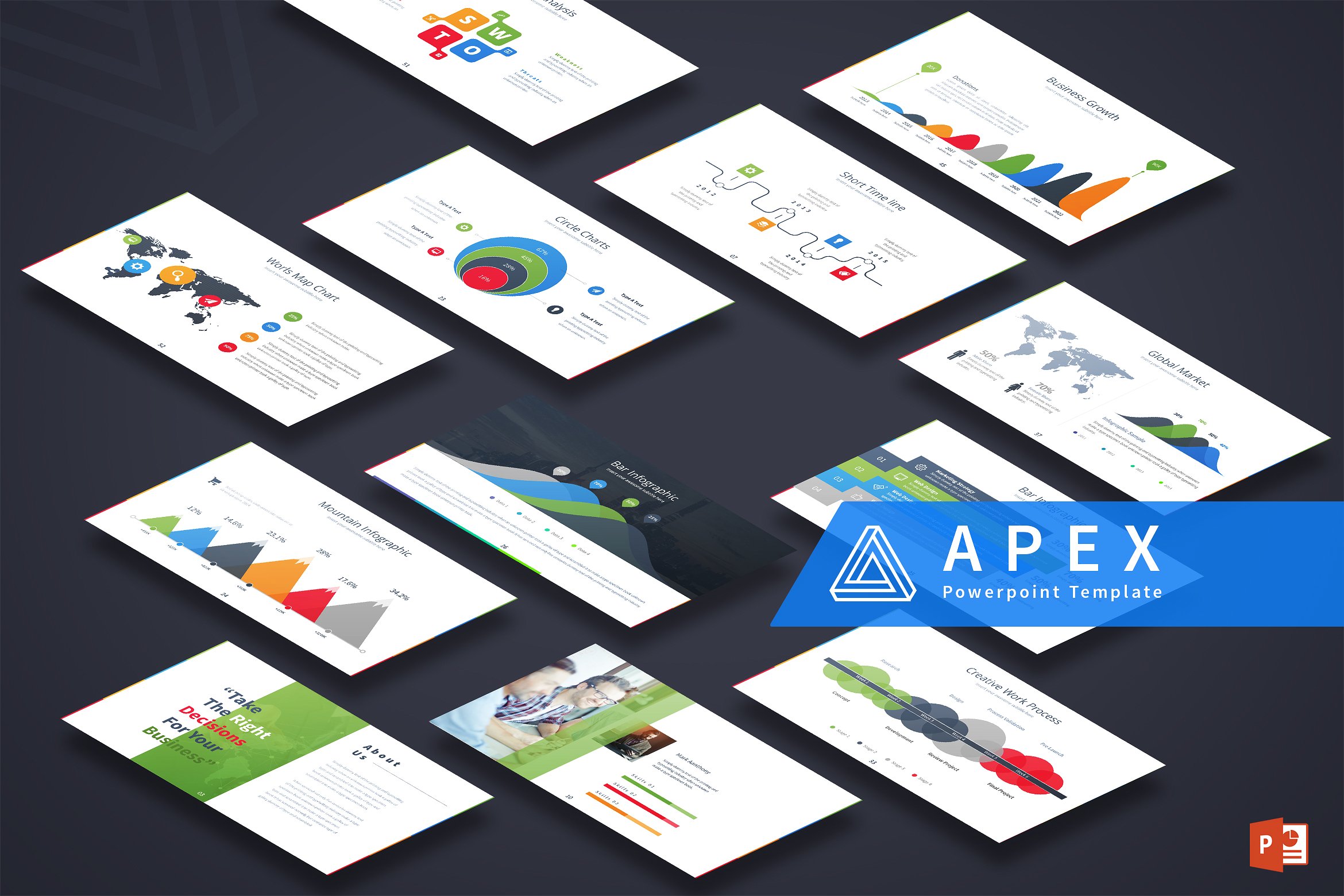 极简风格清爽的商务PPT模板–Apex [pptx]插图(1)