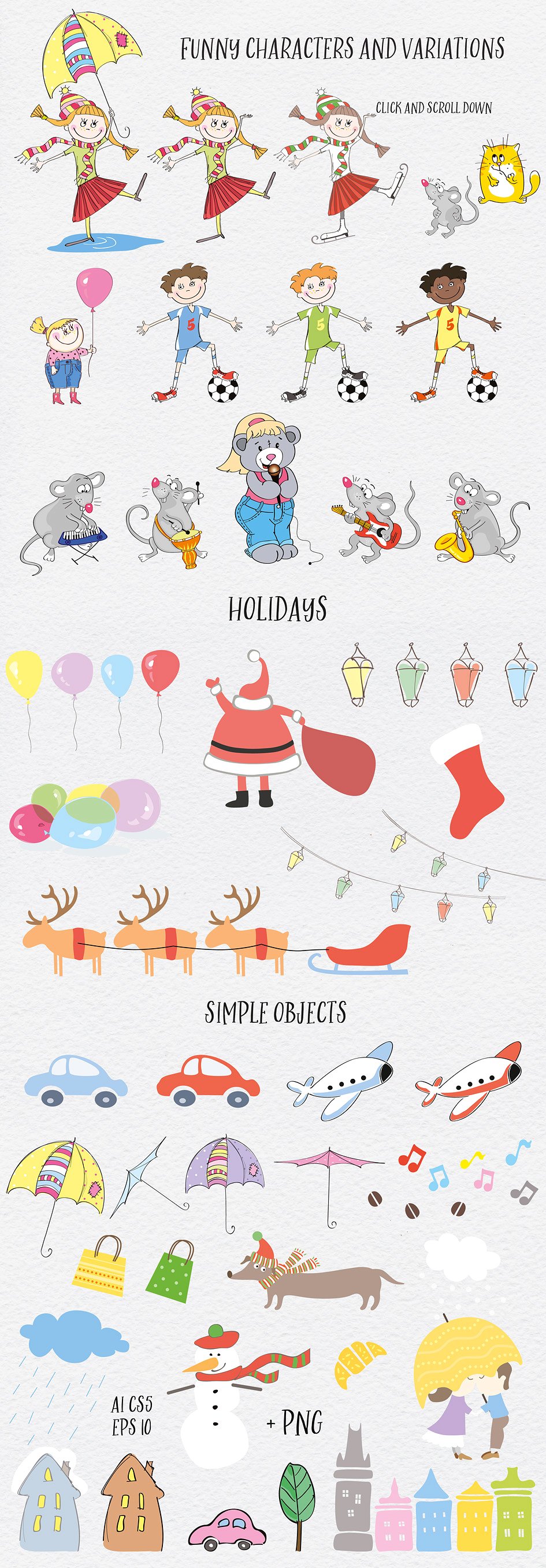 有趣的爱心冬季圣诞节情人节节日素材包下载[EPS,JPG]插图(4)