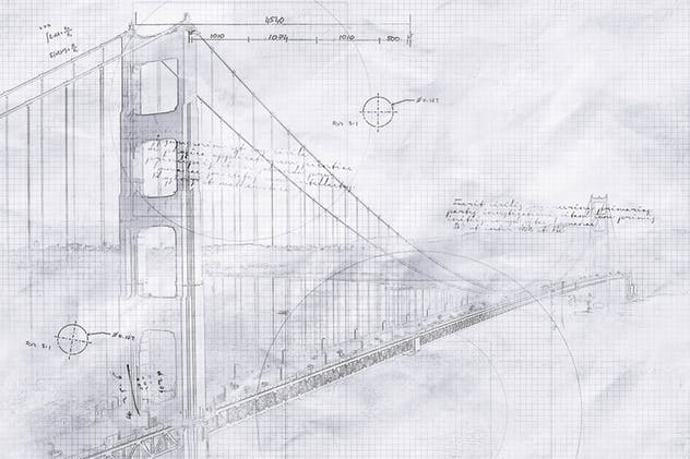 建筑素描效果一键生成PS动作 Architecture Sketch and Blueprint Photoshop Action插图(6)