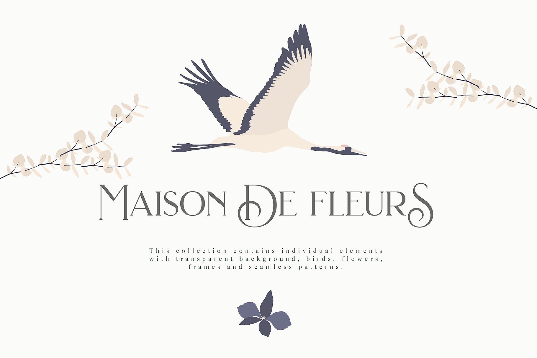 花家集-浪漫主题水彩设计素材包 Maison de Fleurs Collection插图