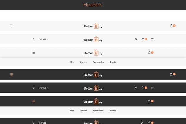 现代化电商网站设计UI套件 Better Buy – E-Commerce PSD UI Kit插图(10)