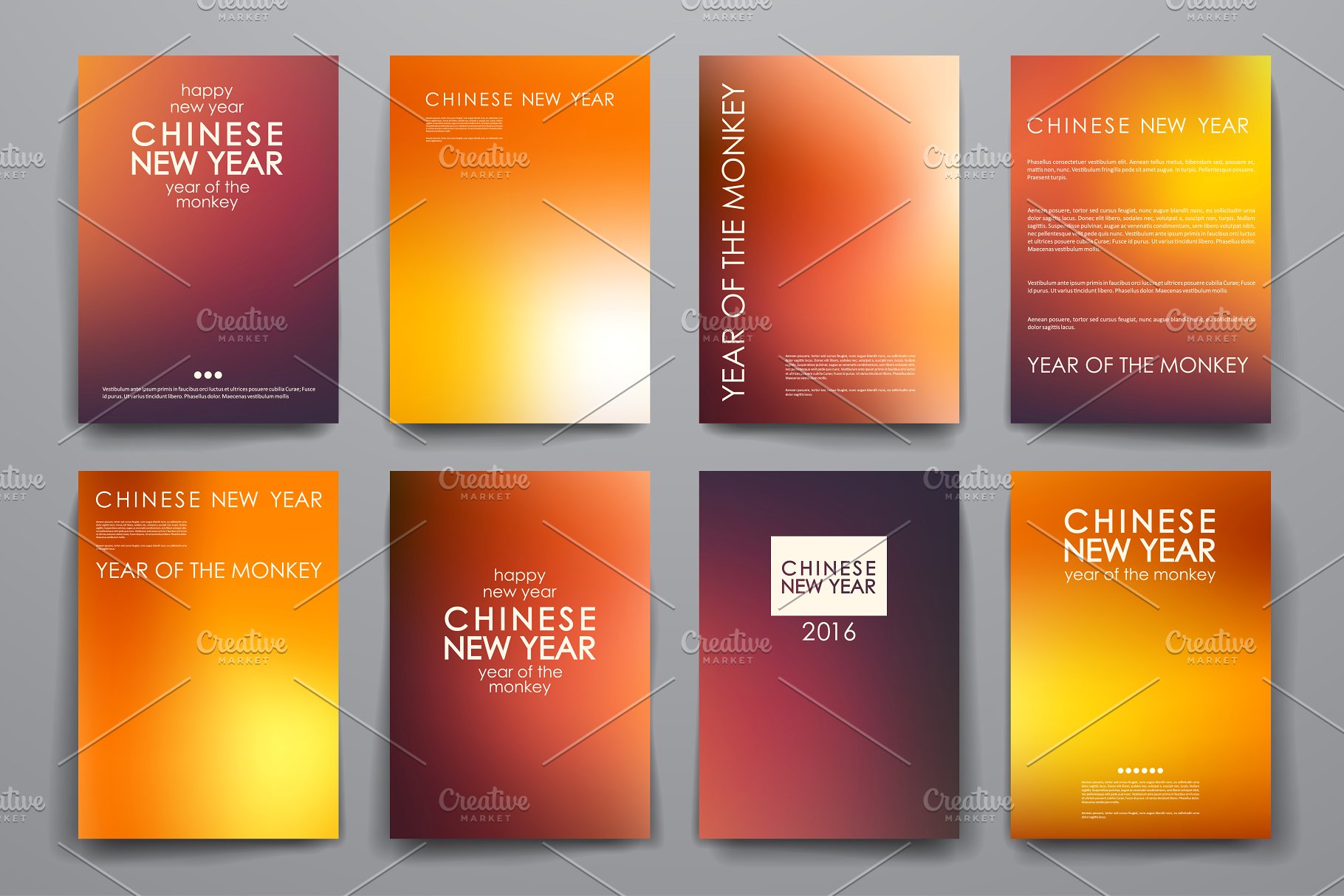 中国新年主题风小册子画册模板 Chinese New Year Brochures插图3