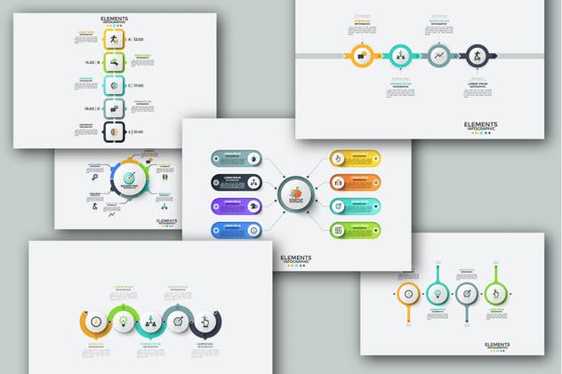 互联网解决方案信息图表数据统计PP幻灯片模板 Infographic Solutions Powerpoint Infographic插图(6)