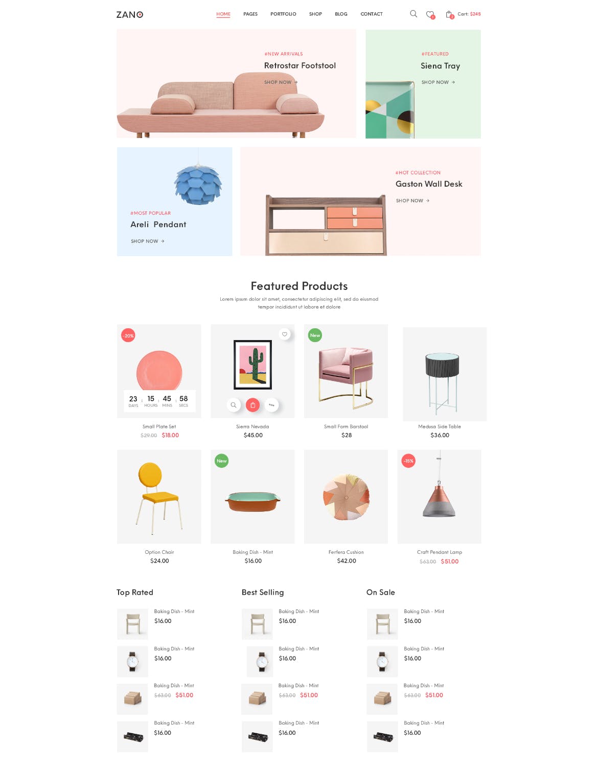 家具电子商务网上商城设计PSD模板 Zano | Furniture eCommerce PSD Template插图8