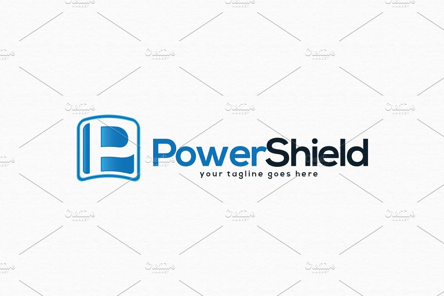 电源保护护盾主题Logo模板 Power Shield Logo Template插图2