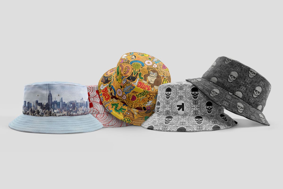 渔夫帽样机模板合集 Bucket Hat Mockup Pack插图