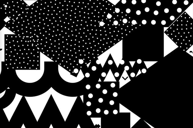 20款黑色抽象图形背景 Mono Contain – Background Patterns插图(8)